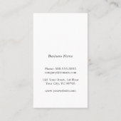 Moderne Elegante Witte Streep Monogram Consultant Visitekaartje (Achterkant)