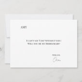 Moderne & Elegante Witte Uitnodigingskaart voor Br Kaart (Achterkant)