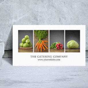 Moderne Elegante Witte Voedingscoach Chef Visitekaartje