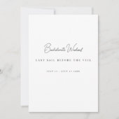 Moderne & Elegante Witte vrijgezellenfeest kaarten (Voorkant)