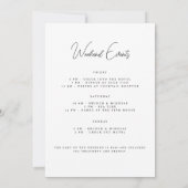 Moderne & Elegante Witte vrijgezellenfeest kaarten (Achterkant)