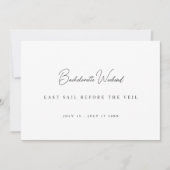 Moderne & Elegante Witte vrijgezellenfeest weekend Kaart (Voorkant)