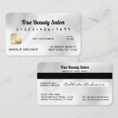 Moderne Elegante Witte Zijde Credit Kaart Visitekaartje (Voorkant / Achterkant)