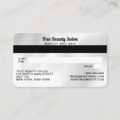 Moderne Elegante Witte Zijde Krediet Gift Kaart Visitekaartje (Achterkant)