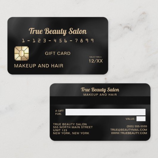 Moderne Elegante Witte Zijde Krediet Gift Kaart Visitekaartje (Voorkant / Achterkant)