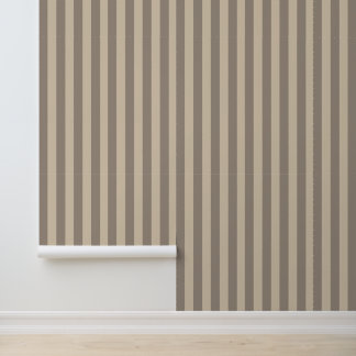 Moderne Elegante Zachte Bruine Beige Strepen Behang