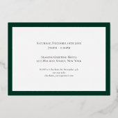 Moderne elegante zakelijke feestdag rood goud folie uitnodiging (Achterkant)