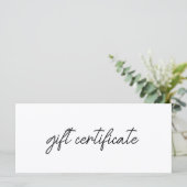 Moderne Elegante Zakelijke Logo Cadeaubon (Staand voorkant)