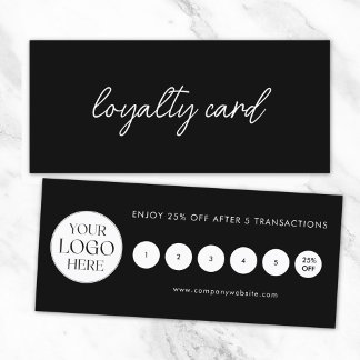 Moderne Elegante Zakelijke Logo Loyaltykaart