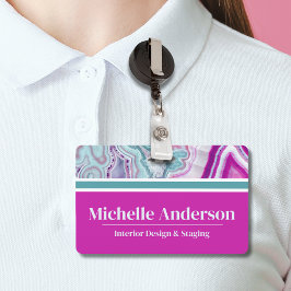 Moderne Elegante Zakelijke Naam Badge