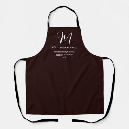 Moderne Elegante Zakelijke Naam Monogram Branding Schort