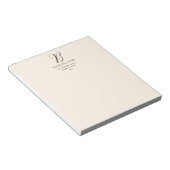 Moderne Elegante Zakelijke Naam Monogram | Donkerb Notitieblok (Schuin)