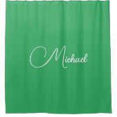 Moderne Elegante Zee Groene Sjabloon Aangepaste Na Douchegordijn (Voorkant)