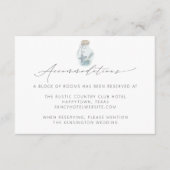 Moderne Elegante Zee Schelp Script Bruiloft Informatiekaartje (Voorkant)