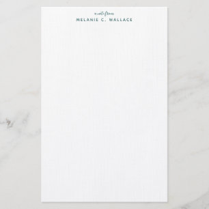 Moderne Elegante Zeegroene Persoonlijke Uitvoering Briefpapier