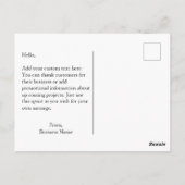 Moderne Elegante Zeevaart Zeepaard Kust Merk Briefkaart (Achterkant)