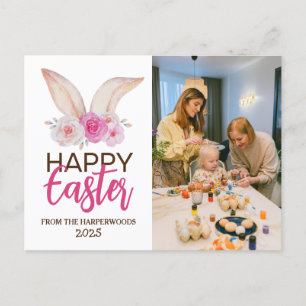 Moderne Elegante Zegeningen Gelukkige Pasen Famili Feestdagenkaart