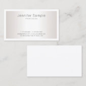 Moderne, elegante zilver: kijk op schoon design visitekaartje (Voorkant / Achterkant)