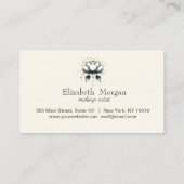 Moderne Elegante Zilveren Harten, Witte Lotus Klantenkaartje (Achterkant)