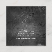 Moderne, elegante, zilveren penseelvormer vierkante visitekaartje (Achterkant)