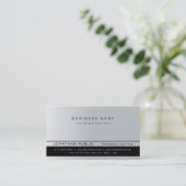 Moderne Elegante Zilveren Signature UV Matte Luxe Visitekaartje (Staand voorkant)