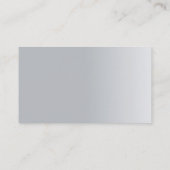 Moderne Elegante Zilveren Signature UV Matte Luxe Visitekaartje (Achterkant)