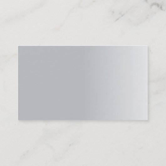 Moderne Elegante Zilveren Signature UV Matte Luxe Visitekaartje (Achterkant)