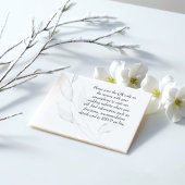 Moderne elegante zilveren winterbladeren Waterverf Informatiekaartje