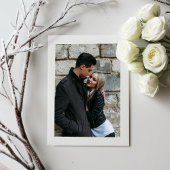 Moderne elegante zilveren winterbladeren Waterverf Save The Date