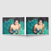 Moderne elegante zoete zestien 16e verjaardag foto gastenboek (Volledig)