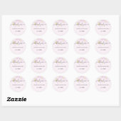 Moderne Elegante Zomer Bloemige Sfeer Ronde Sticker (Vel)
