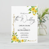 Moderne Elegante Zonnebloem Bloemen Kaart (Staand voorkant)