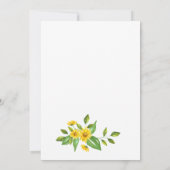 Moderne Elegante Zonnebloem Bloemen Kaart (Achterkant)