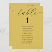 Moderne Elegante Zonnebloem Geel Zitplaatskaart Kaart (Voorkant / Achterkant)