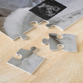 Moderne Elegante Zwangerschapsaankondiging Legpuzzel (Zijkant)