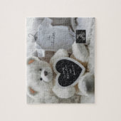 Moderne Elegante Zwangerschapsaankondiging Legpuzzel (Verticaal)