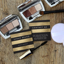 Moderne Elegante Zwart en Faux Gouden Folie Strepe