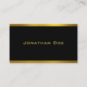 Moderne elegante zwart en goud cool design Sjabloo Visitekaartje (Voorkant)