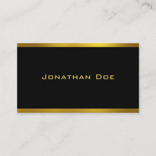 Moderne elegante zwart en goud cool design Sjabloo Visitekaartje