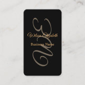 Moderne elegante zwart gemerkt QR-code Visitekaartje (Voorkant)
