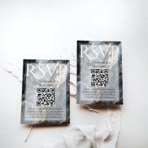 Moderne Elegante Zwart & Gouden Huwelijk