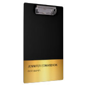 Moderne elegante zwart-gouden professional klembord (Rechts)