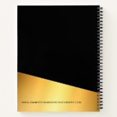 Moderne elegante zwart-gouden professional notitieboek (Achterkant)