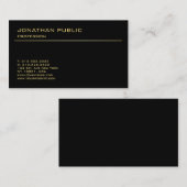 Moderne elegante zwart-gouden Sjabloon online kope Visitekaartje (Voorkant / Achterkant)