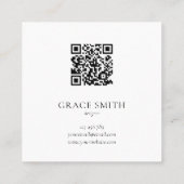 Moderne Elegante Zwart Gouden Waterverf Vierkante Visitekaartje (Achterkant)