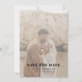 Moderne Elegante Zwart-Wit bruiloft Uitnodiging (Voorkant)