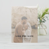 Moderne Elegante Zwart-Wit bruiloft Uitnodiging (Staand voorkant)