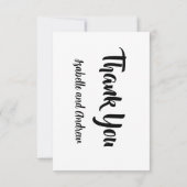 Moderne elegante zwart-wit foto bruiloft notitiekaartje (Achterkant)