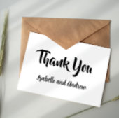 Moderne elegante zwart-wit foto bruiloft notitiekaartje