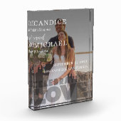 Moderne Elegante Zwart-Wit Fotobruiloft Fotoblokken (Links)